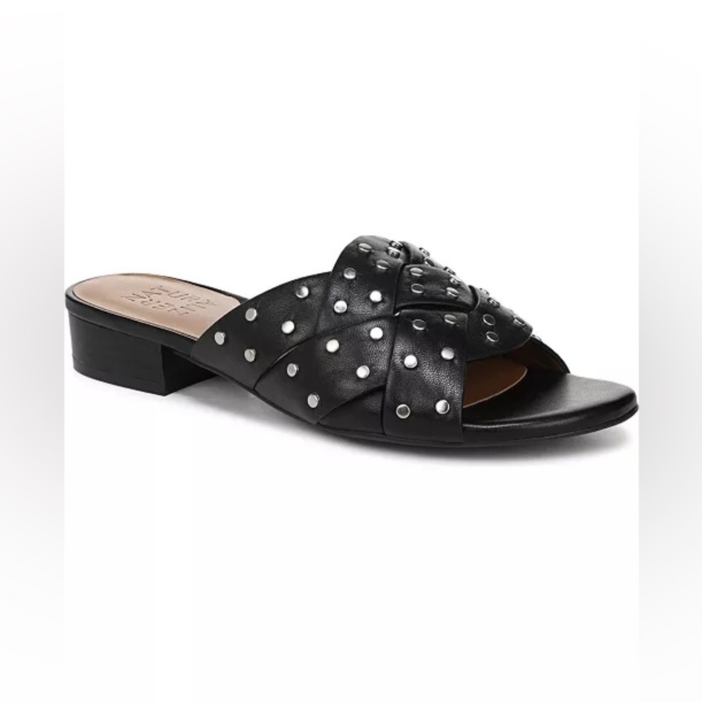 Naturalizer Women's Morena Studded Block Heel Slide Sandals